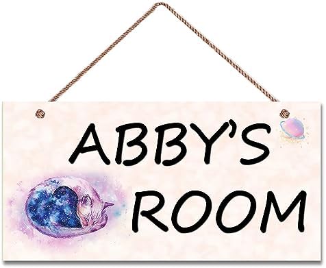 Personalized Signs Cute Cats Sign For Little Man Cave Funny Animals Sign Custom Name Customized Sign for Kids Room Nursery Wall Art Decor For Pet House Kitty Litter Cat house