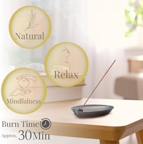 Golden Osmanthus Luxury Japanese Incense Sticks 60sticks Vanilla Musk Coreless Low Smoke Natural Charcoal Free Non Toxic Aromatherapy Meditation Calming Stress Relief Relaxation Yoga TOMORI