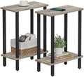 TUTOTAK Narrow Side Table Set of 2, Small End Table for Couch