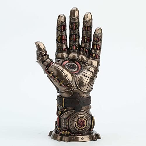 Veronese Design 10 Inch Steampunk Gauntlet of Goodwill Resin Sculpture Cold Cast Bronze Finish