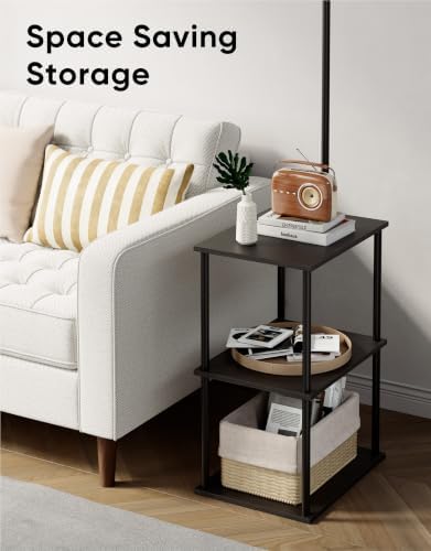 Floor Lamp with Table 2-Pack, Nightstands End Side Table for Living Room