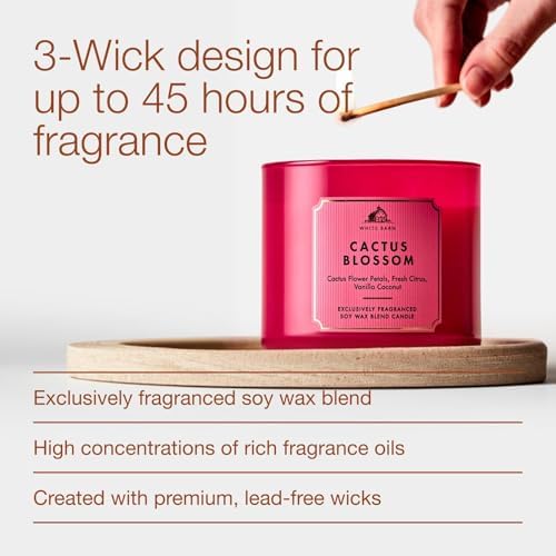 Bath & Body Works 3-Wick Candle, Cactus Blossom, Soy Wax Blend