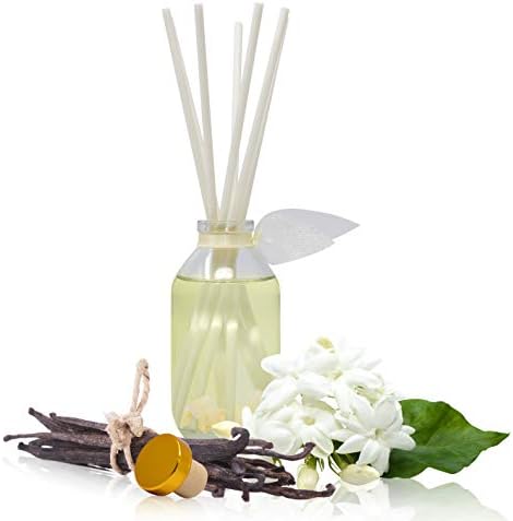 Reed Diffuser Set - Jasmine Vanilla Scented Diffuser with Sticks