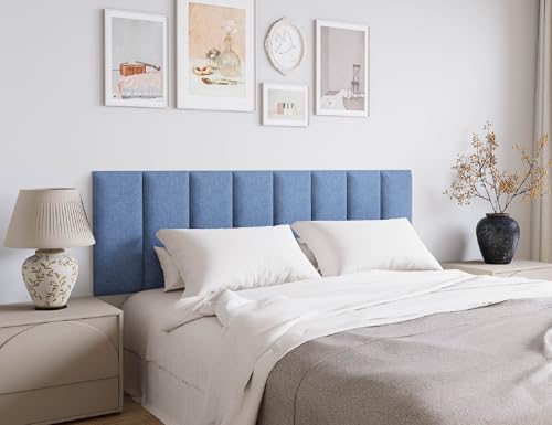 Peel and Stick Upholstered Headboard Queen Size, 9 Panels
