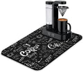 Fun Coffee Mat 23inx15in,Coffee Bar for Countertops,Absorbent Hide Stain Anti-Slip Accessories Fit Under Machine Mat,dish Drying Mats Kitchen, (DS)