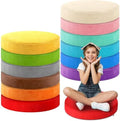 GlikCeil 12 Pcs Round Floor Pillow Cushions for Kids Classroom 15'' Soft Flexible Seating Classroom Elementary Extra Thick Floor Cushions for Daycare Kindergarten Reading Corner Library (Colorful)