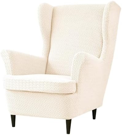 NILUOH Wingback Chair Covers 2-Piece, Armchair Slipcovers for Living Room