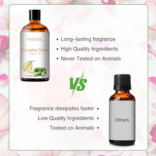 PHATOIL Cucumber Melon Fragrance Oil for Diffuser Aromatherapy 3.38FL.OZ