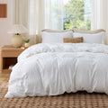 Bedsure Duvet Cover Full Size, Soft Double Brushed Bedding Set, 3Pcs, White