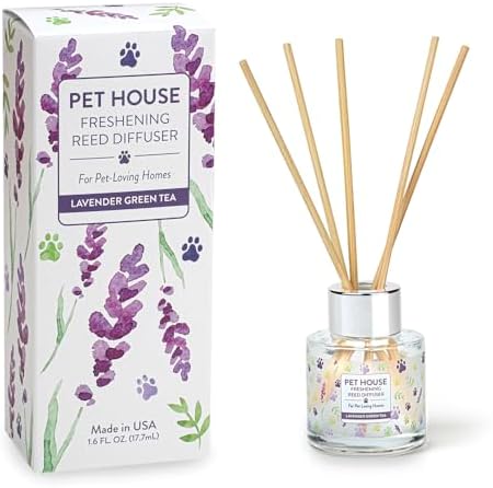 Lavender Green Tea Home Freshening Reed Diffuser Set Pet House