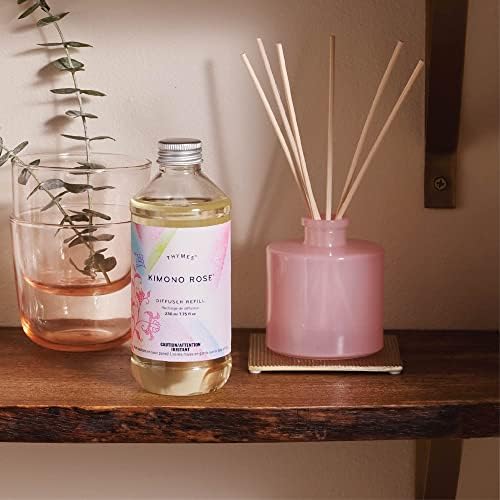 Thymes Reed Diffuser Oil, Kimono Rose Scented,Comes in Size 7.75 Fl Oz, Fully Natural