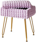 IBUYKE Rectangle Vanity Chair Ottoman, Footrest Stool, Purple WBD004V
