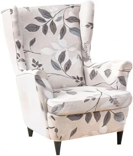 HZDHCLH Wingback Chair Slipcovers 2 Piece,Stretch Spandex Wing Chair Covers for Living Room Armchair,Washalbe Sofa Slipovers