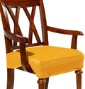 Havawish Extra Wide Dining Chair Seat Covers, Yellow, Velvet, 1 Pcs