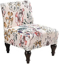 Eco-Ancheng Armless Chair Slipcover Removable Armless Accent Chairs Covers Washable Armless Slipper Chair Slipcover Printed Armless Chair Furniture Protector Covers for Living Dining Room Hotel