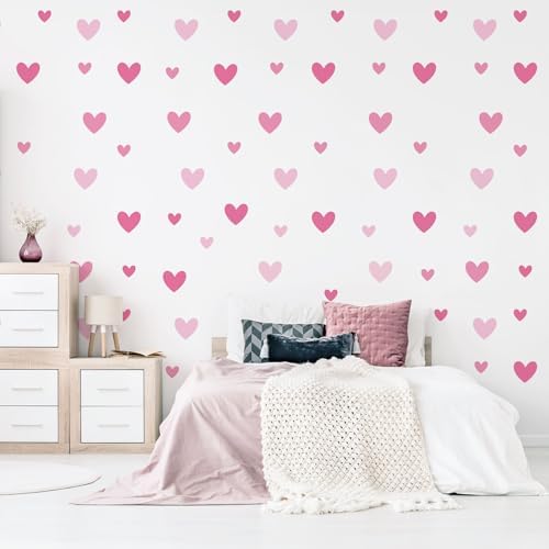 170 Pcs Heart Wall Decals for Girls Room