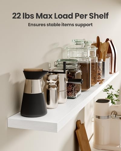 Amada 35.4" Floating Shelves for Wall Decor & Storage, Set of 3, White