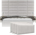 Vänt Wall Mounted Headboard Panels, King/Twin, Ribbed Stone