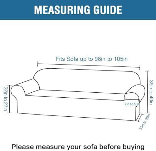 H.VERSAILTEX Stretch Velvet Sofa Covers Large Couch Covers Sofa Slipcovers Furniture Protector Soft with Non Slip Elastic Bottom, Feature Thick Comfy Rich Velour (Extra Wide Sofa 89"-105", Camel)