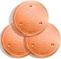Mellbree 3-Pack Bird Bath Copper Disc, 0.6mm Reinforced 99.99% Pure Copper Cleaning Disk with Triple-Point Support for Physical Safe Clean Water All-Season