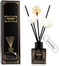 Black Glass Bottle Scent Diffuser, 1.7 oz Reed Diffuser with Sticks, Home Fragrance for Bookshelf, Bedroom Vanity, Office Desk & Bathroom Decor, Air Freshener for Aesthetic Room Decor (Lavender)
