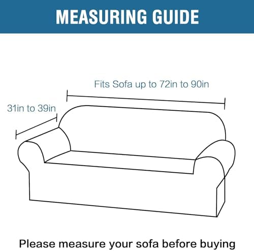 H.VERSAILTEX 1 Peice Stretch Velvet Sofa Covers for 3 Cushion Couch Covers Sofa Slipcovers Furniture Protector Soft, Crafted from Thick Comfy Rich Velour (Sofa 72"-90", Christmas Green)