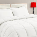 TAIMIT Ivory King Comforter Set - 7 Pieces, Bed in a Bag Bedding Sets with All Season Soft Quilted Warm Fluffy Comforter,Flat Sheet,Fitted Sheet,2 Pillow Shams,2 Pillowcases