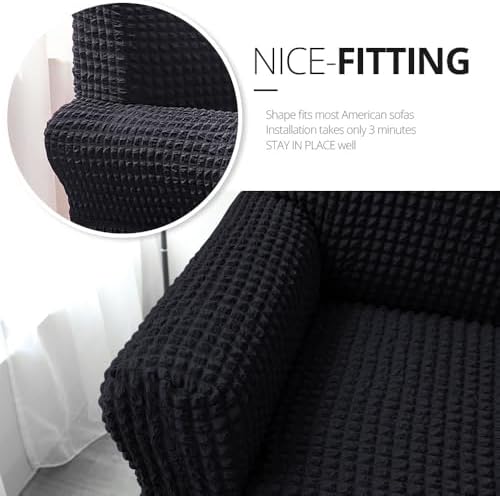 NICEEC Loveseat Covers Washable Love Seat Couch Covers Slipcover with Skirt