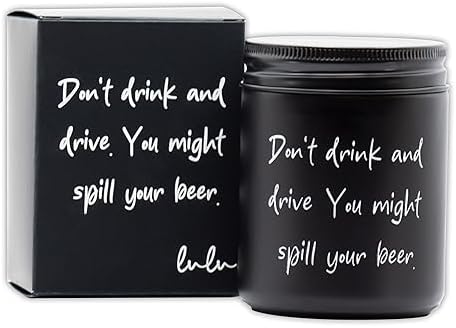 Lulu Candles | Mahogany Teak | Funny Gifts Scented Soy Jar Candle | Hand Poured in The USA | Highly Scented & Long Lasting (8 Oz. Mason Jar)