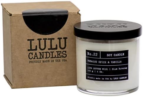 Lulu Candles | Apple Cinnamon | Luxury Scented Soy Jar Candle | Hand Poured in The USA | Highly Scented & Long Lasting- 6 Oz.