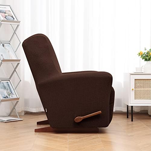 KEKUOU Recliner Chair Covers, 1-Piece Lazy Boy Recliner Covers, Chocolate