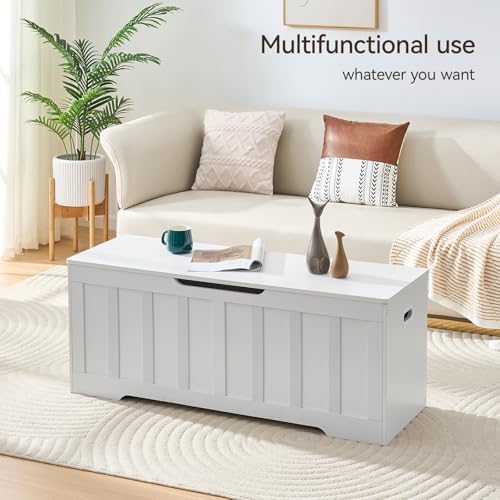 VANKILEY 47.2" Storage Chest Extra Large, Storage Bench.(White)