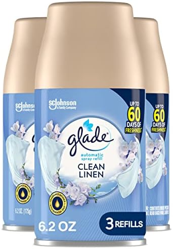 Glade Automatic Spray Air Freshener Refill, Clean Linen, 3 Count