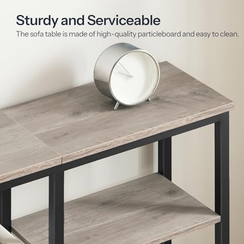 HOOBRO Narrow Console Table, Sofa Table, 4-Tier Industrial Entryway Table