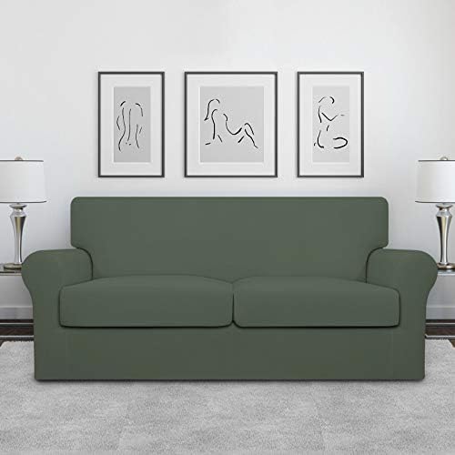 Easy-Going Stretch Oversized Loveseat Couch Cover for 2 Cushion Washable