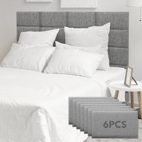 Linen Peel and Stick Headboard, Soundproof Anti-Collision Wall Panel