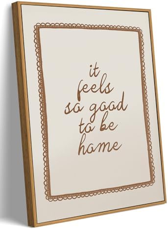 Framed Trendy Quote Wall Art, Neutral Coquette Aesthetic Wall Decor 16x24in
