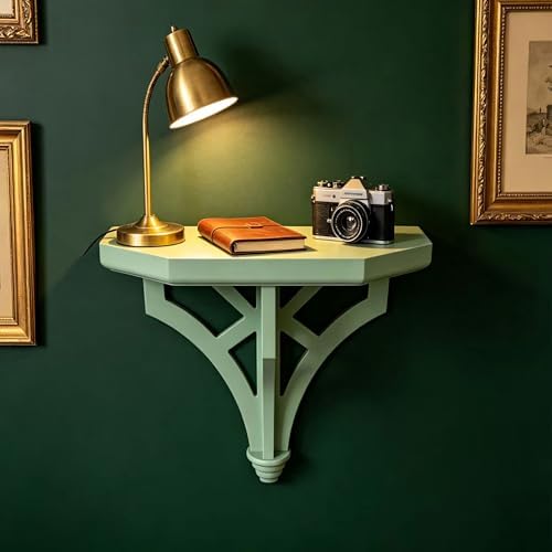 Wall Mounted Decorative Shelf, Vintage Farmhouse Floating Shelf-Sage Green