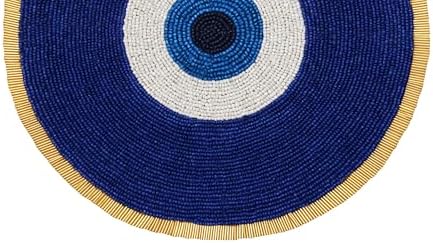 COTTON CRAFT Evil Eye Beaded Placemats - Set of 2 Charger Table Mats