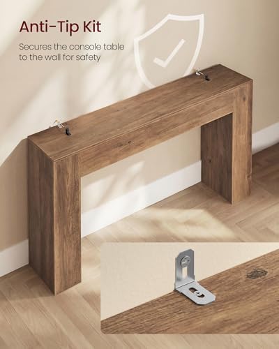 VASAGLE 47.2 Inches Entryway Table, Thick Tabletop Console Table, Farmhouse