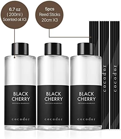 COCODOR Reed Diffuser Oil Refill/Clean Linen /6.7oz(200ml) / 3 Pack/Home Fragrance, Scented Oils, Oils for Reed Diffuser, Bathroom Home Decor