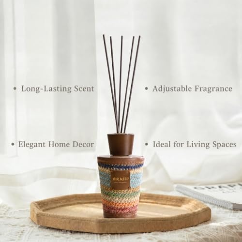 Airkeep Reed Diffuser for Home, Moroccan Amber, 5.1 fl oz (150 ml)