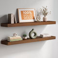 Homeforia 36 Inch Floating Shelves, High-End Solid Pine Wood, Set of 4