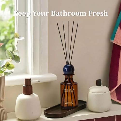 COCORRÍNA Reed Diffuser 8.5 oz Large Capacity Red Amber Scent