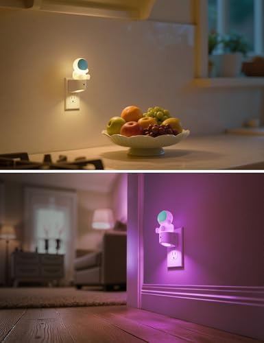 L LOHAS LED Night Light for Kids, 3D Space Night Light Plug in