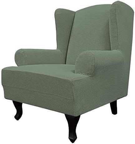 Easy-Going Stretch Large Wingback Chair Sofa Slipcover Greyish Green