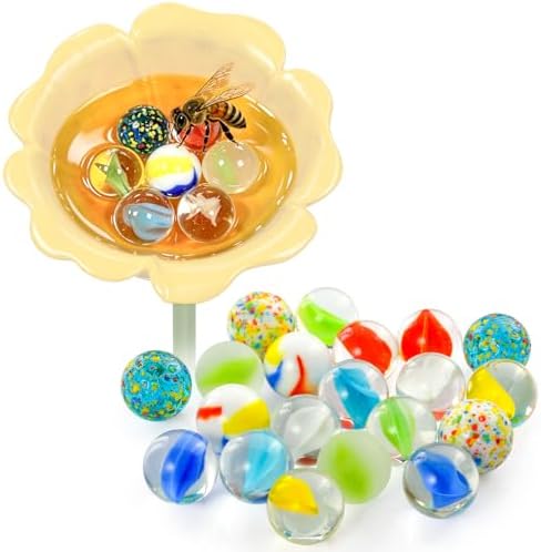 20pcs Bee Watering Station Marbles, Drowning Prevention - Garden Decoration