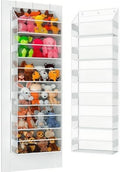 Over the Door Organizes- 6 Tier Stuffed Animal Storage, Hanging Organizer for Toys/Plushies, Back Door Organizers and Storage Holder Bag for Bathroom Nursery Newborn Baby Essential Stuff (Clear)