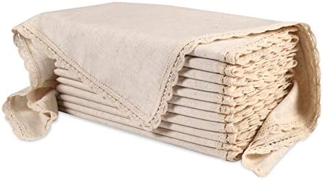 Ramanta Home Natural Coth Napkins Set of 12 20X20 Inches