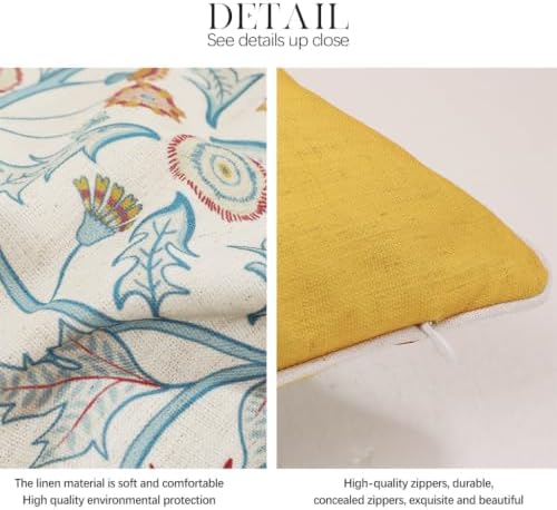 patdrea Designer French Lumbar Throw Pillow Cover,12"x20",Set of 2